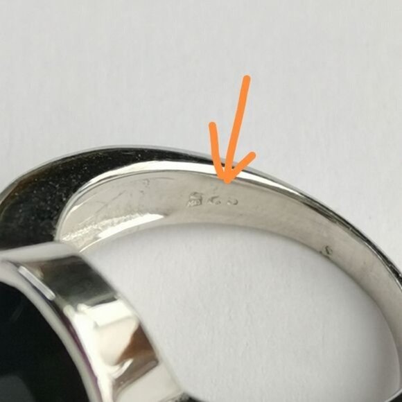 New Sterling silver round Black Onyx ring size 6 - Picture 5 of 9